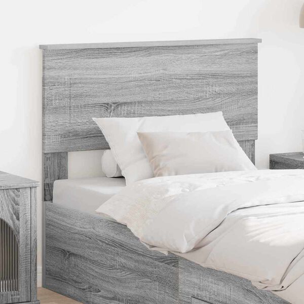 vidaXL Headboard with Headboard Grey Sonoma 75 cm Engineered wood