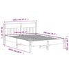 vidaXL Bed Frame without Mattress 140x200 cm Solid Wood Pine