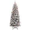 vidaXL Artificial Christmas Tree with 300 LEDs with Stand White 210 cm