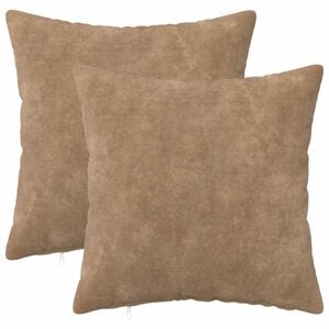 vidaXL Cushion with Pillow HEERLEN 2 pcs Taupe Microfiber Fleece