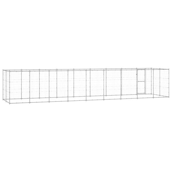 vidaXL Outdoor Dog Kennel Galvanised Steel 21.78 m&sup2;