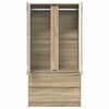 vidaXL Cabinet with Door Sonoma Oak 79.5 x 49 x 156 cm Engineered Wood