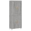 vidaXL Highboard Grey Sonoma 69.5x34x180 cm Engineered Wood
