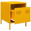 vidaXL Bedside Cabinets 2 pcs Mustard Yellow 35x39x43.5 cm Steel