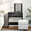 vidaXL Dressing Table with Mirror Black 73x46.5x120 cm
