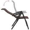 vidaXL Folding Garden Chairs 4 pcs Brown Poly Rattan