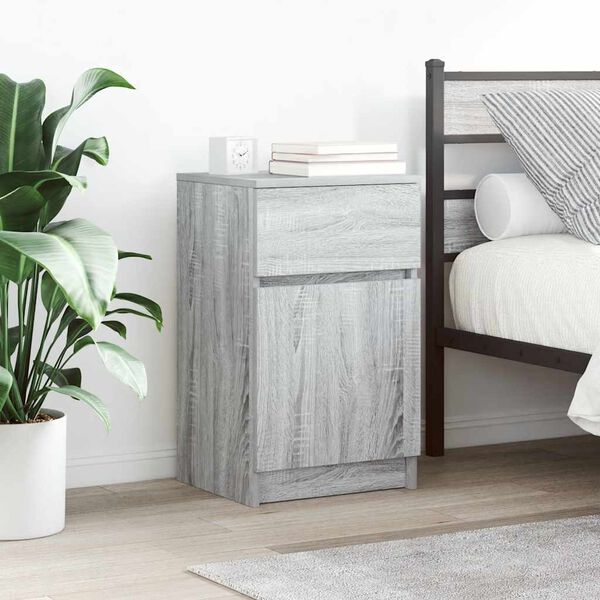 vidaXL Bedside Cabinets 2 pcs Grey Sonoma 39x35x65 cm Engineered Wood