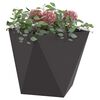 vidaXL Planter 2 pcs Black 50 x 50 x 50 cm Steel
