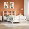 vidaXL Bookcase Bed without Mattress White 160x200cm Solid Wood Pine