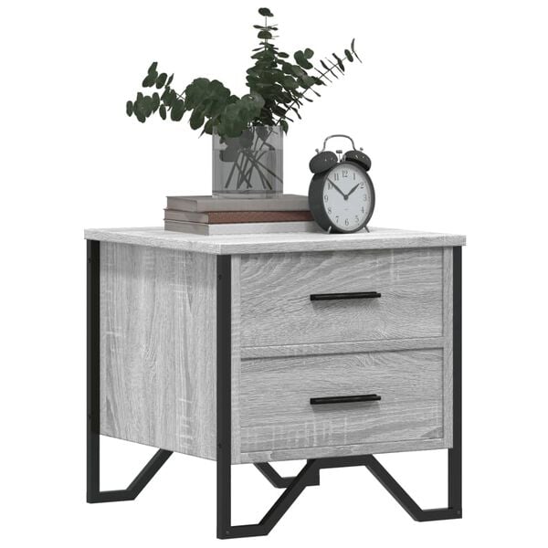 vidaXL Bedside Cabinets 2 pcs Grey Sonoma 40x41x40 cm Engineered Wood