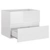 vidaXL 2 Piece Bathroom Furniture Set High Gloss White Engineered Wood
