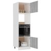 vidaXL Microwave Cabinet Lyon Grey Sonoma 60x57x207 cm Engineered Wood