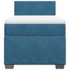 vidaXL Box Spring Bed with Mattress Dark Blue 90x200 cm Velvet