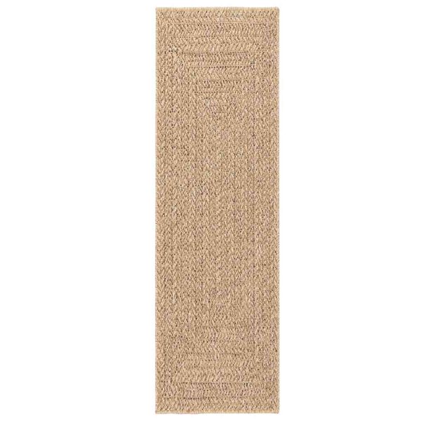 vidaXL Rug ZIZUR Beige 200x200 cm Jute Look Indoor and Outdoor