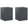 vidaXL Plant Stand 2 pcs Anthracite 30 x 30 x 40 cm Galvanised Steel
