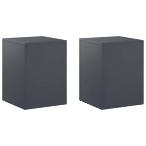 vidaXL Plant Stand 2 pcs Anthracite 30 x 30 x 40 cm Galvanised Steel