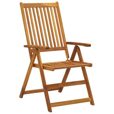 vidaXL Folding Garden Chairs 8 pcs Solid Acacia Wood