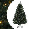 vidaXL Artificial Hinged Christmas Tree 120 cm 150 LEDs Warm White PVC