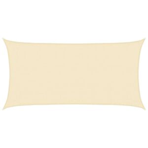 vidaXL Sunshade Sail 160 g/m&sup2; Cream 3x6 m HDPE