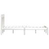 vidaXL Bed Frame without Mattress White Solid Wood 160x200 cm (810028+814105)