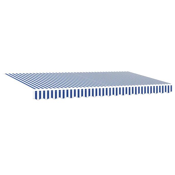 vidaXL Retractable Awning Blue and White 400 x 200 cm