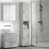 vidaXL Bathroom Cabinet Set TULUM Concrete Grey 37 x 31.5 x 203 cm