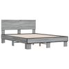 vidaXL Bed Frame without Mattress Grey Sonoma 120x190 cm Small Double