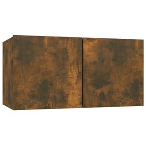 vidaXL Hanging TV Cabinet Smoked Oak 60x30x30 cm Engineered Wood