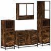 vidaXL 4&nbsp;Piece Bathroom Furniture Set&nbsp;Smoked Oak Engineered Wood