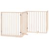 vidaXL Dog Gate with Door Foldable 12 Panels 960 cm Poplar Wood