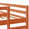 vidaXL Triple Bunk Bed Frame Wax brown 140 x 200 cm Solid Pine Wood
