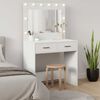 vidaXL Dressing Table White 78.5 x 41 x 135 cm Engineered wood