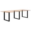 vidaXL Dining Table Legs U-Shaped 3 pcs Black 90x(72-73) cm Steel