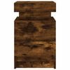 vidaXL Bedside Cabinets with LED Lights 2 pcs Smoked Oak 35x39x55 cm