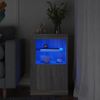 vidaXL Side Cabinet with LED Lights Grey Sonoma Engineered Wood