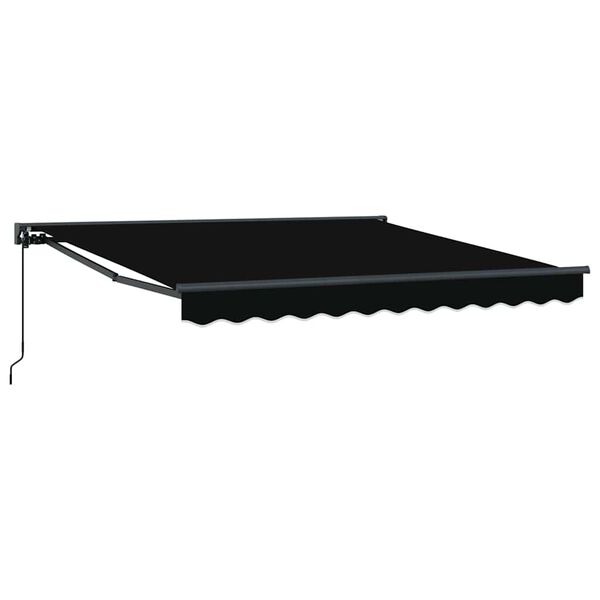 vidaXL Retractable Awning Black 300 x 250 cm Polyester and Metal