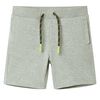 vidaXL Kids' Shorts with Drawstring Light Khaki Melange 140