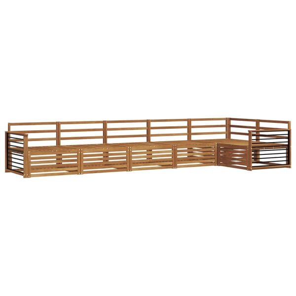 vidaXL Outdoor Sofa Set 6 pcs Natural Solid Acacia Wood
