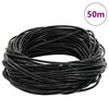 vidaXL Leather Cord Black &Oslash;2 mm x 50 m Leather