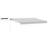 vidaXL Electric Retractable Awning Light Grey and White 4.5 x 3.5 m