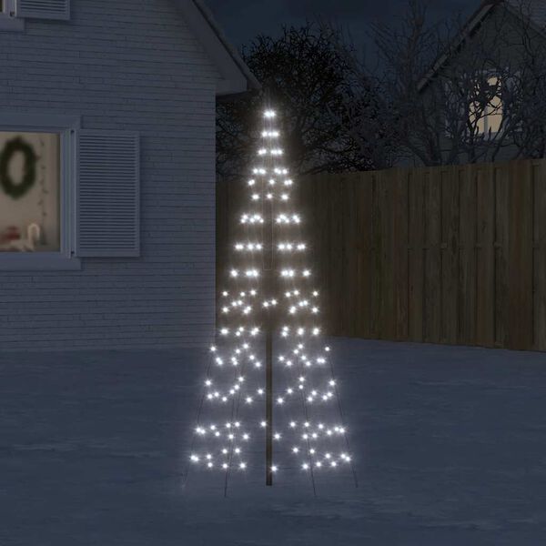 vidaXL LED Christmas Tree 200 LEDs Cold White 180 cm