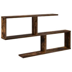 vidaXL Wall Shelf Smoked Oak 100 x 12 x 50.5 cm Engineered Wood