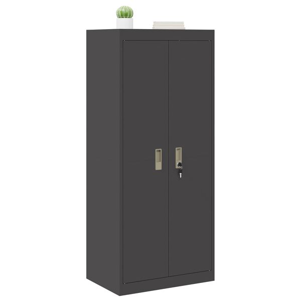 vidaXL Storage Cabinet Black 60 x 40 x 140 cm Cold-Rolled Steel
