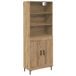 vidaXL Highboard Artisan Oak 69.5 x 34 x 180 cm Engineered Wood