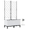 vidaXL Garden Planter with Irrigation&Wheels 2 pcs White PP