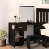 vidaXL Dressing Table Black 95x50x134 cm Solid Wood Pine