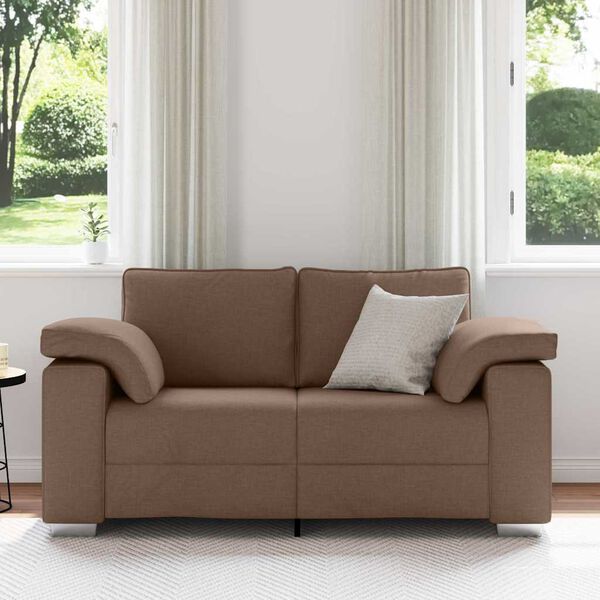 vidaXL Sofa Brown 160 x 77 x 82 cm Fabric