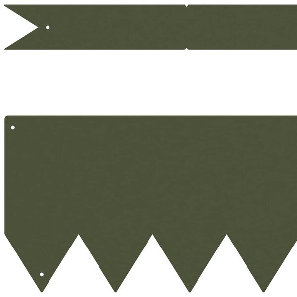 vidaXL Lawn Edging 10 pcs Olive Green 100 x 0.05 x 15 cm