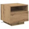 vidaXL Bedside Cabinet with Drawer 2 pcs Artisan Oak 40 x 39 x 37 cm