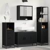 vidaXL Bathroom Furniture Set 3 pcs Black Oak Engineered Wood
